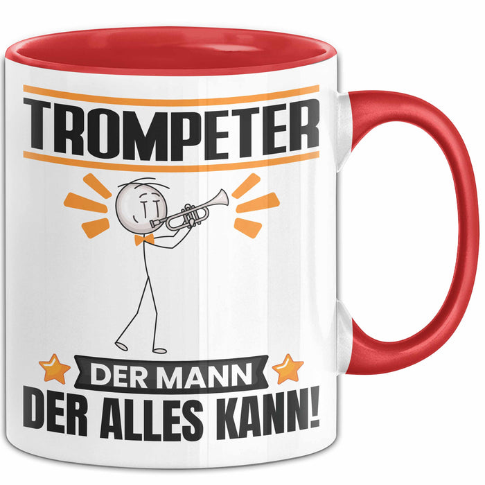 Trompeter Tasse Geschenk für Trompeter Der Mann Der Alles Kann Geschenkidee zum Geburtstag Rot Trendation
