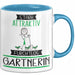Gärtnerin Tasse Geschenk Becher Stark Attraktiv Furchtlos Gärtnerin Lustige Geschenkidee Blau Trendation
