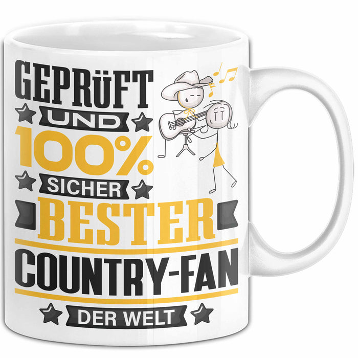 Country-Fan Geschenk Lustiger Spruch für Country-Fan Geschenkidee Bester Country-Fan Der Welt Weiß Trendation