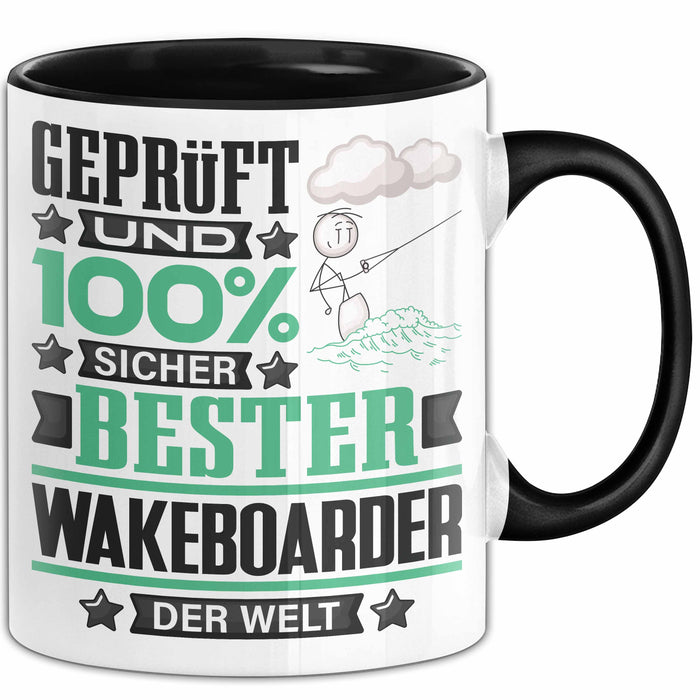 Wakeboarder Geschenk Lustiger Spruch für Wakeboarder Geschenkidee Bester Wakeboarder Der Welt Schwarz Trendation