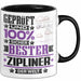 Zipliner Geschenk Lustiger Spruch für Zipliner Geschenkidee Bester Zipliner Der Welt Schwarz Trendation