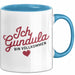 Gundula Tasse Geschenk Ich Bin Vollkommen Gundula Geschenkidee Geburtstag Blau Trendation