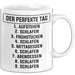 Schlafmütze Tasse Geschenk Der Perfekte Tag Geschenkidee Naps Mittagsschlaf Weiß Trendation