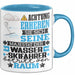 Wasserskifahrer Geschenk Tasse Lustiger Spruch Erheben Sie Sich Der Wasserskifahrer Betritt den Raum Blau Trendation