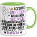 Pferderennen-Enthusiast Geschenk Tasse Lustiger Spruch Erheben Sie Sich Der Pferderennen-Enthusiast Betritt den Raum Grün Trendation
