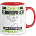 Tennisspieler Tasse Geschenk für Tennisspieler Geburtstag Lustiger Spruch Kaffee-Becher Was Ist Deine Superkraft Rot Trendation
