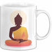 Buddha Zen Buddhismus Yoga Meditation Spirituell Tasse Geschenk Lustige Geschenkidee Spruch Weiß Trendation