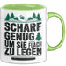 Holzarbeiter Tischler Tasse Geschenk Lustige Geschenkidee Scharf Genug Um Sie Alle Flach zu Legen Grün Trendation