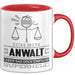 Anwalt Geschenk Tasse Ich Bin Anwalt Aber Sag Doch Einfach Superheld Lustige Geschenkdiee für Anwalt Kaffee-Becher Rot Trendation