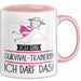 Geschenk für Survival-Trainerin Tasse Lustige Geschenkidee Geburtstag Ich Bin Survival-Trainerin Ich Darf Das Rosa Trendation