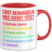 Rettungsdienst Notfallsanitäter Tasse Geschenk Lustige Geschenkidee Spruch Erst Behandeln Was Zuerst Tötet Rot Trendation