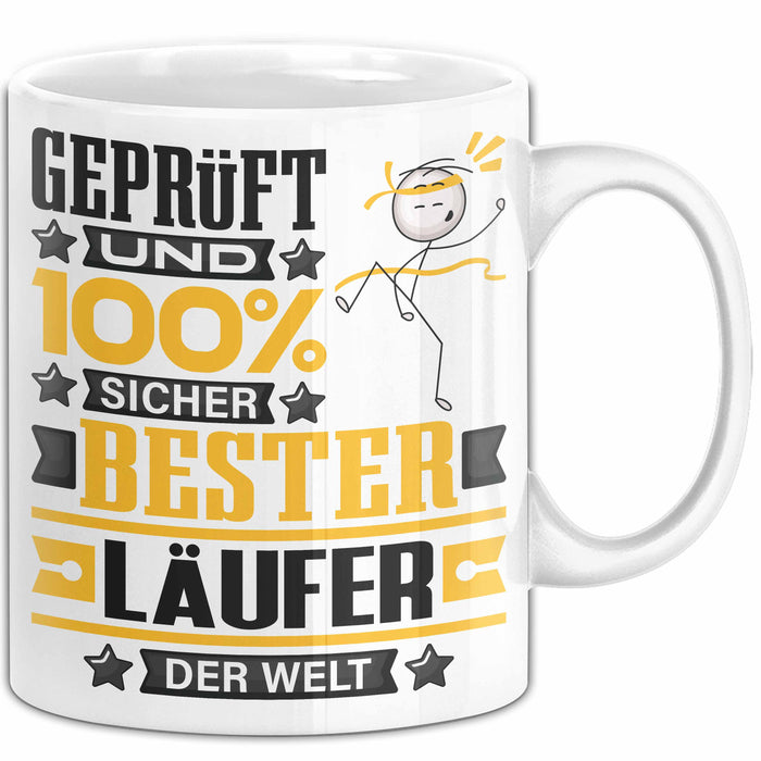 Läufer Geschenk Lustiger Spruch für Läufer Geschenkidee Bester Läufer Der Welt Weiß Trendation