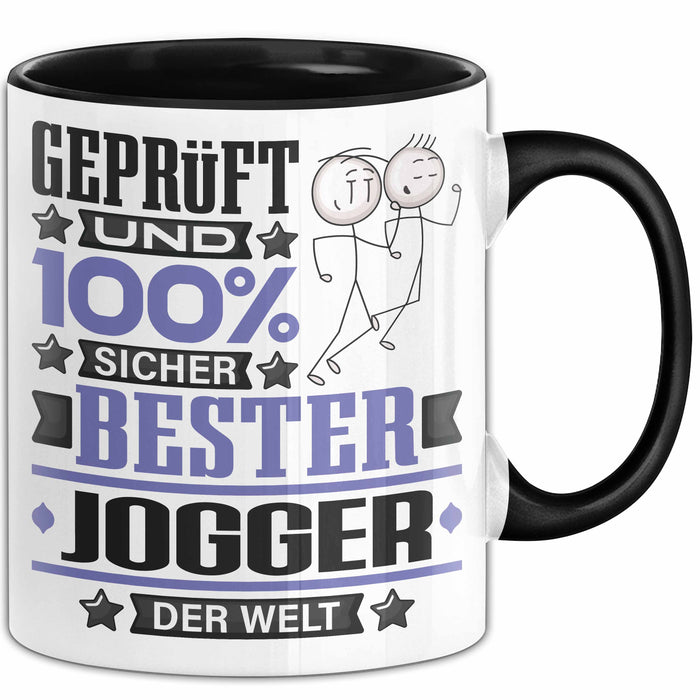 Jogger Geschenk Lustiger Spruch für Jogger Geschenkidee Bester Jogger Der Welt Schwarz Trendation