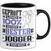 Jogger Geschenk Lustiger Spruch für Jogger Geschenkidee Bester Jogger Der Welt Schwarz Trendation