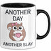 Tier Tasse Geschenk Another Day Another Slay Geschenkidee Lustig Hamster Schwarz Trendation