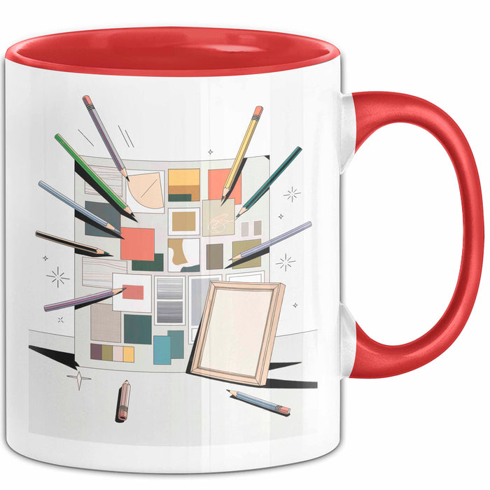 Art Direktor Tasse Geschenk Lustige Geschenkidee Spruch Für Visuelle Leiter Rot Trendation