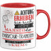 Parkour-Trainerin Tasse Geschenk Lustiger Spruch Bitte Erheben Sie Sich Seine Majestät Die Parkour-Trainerin Betritt Den Raum Rot Trendation