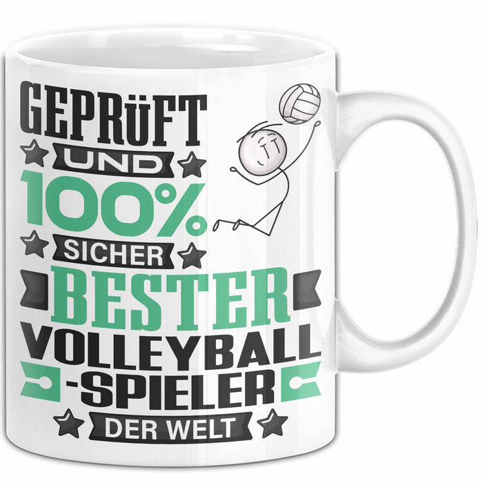 Volleyballspieler Geschenk Lustiger Spruch für Volleyballspieler Geschenkidee Bester Volleyballspieler Der Welt Weiß Trendation