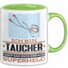 Taucher Geschenk Tasse Ich Bin Taucher Aber Sag Doch Einfach Superheld Lustige Geschenkdiee für Taucher Kaffee-Becher Grün Trendation