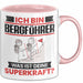 Bergführer Tasse Geschenk für Bergführer Geburtstag Lustiger Spruch Kaffee-Becher Was Ist Deine Superkraft Rosa Trendation