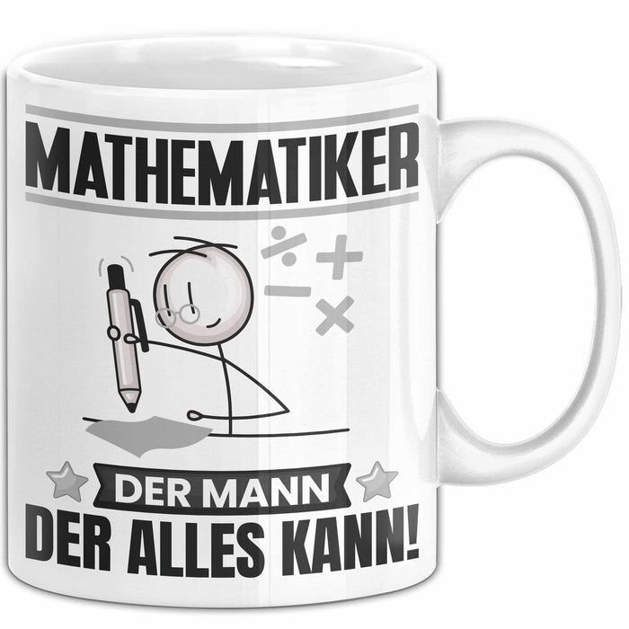 Mathematiker Tasse Geschenk für Mathematiker Der Mann Der Alles Kann Geschenkidee zum Geburtstag Weiß Trendation