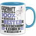 Gleitschirmlehrer Geschenk Lustiger Spruch für Gleitschirmlehrer Geschenkidee Bester Gleitschirmlehrer Der Welt Blau Trendation
