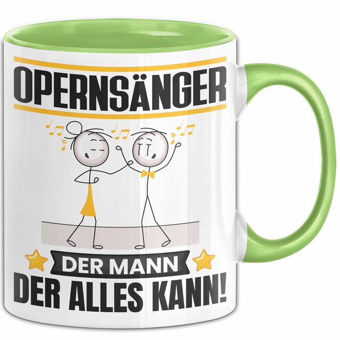 Opernsänger Tasse Geschenk für Opernsänger Der Mann Der Alles Kann Geschenkidee zum Geburtstag Grün Trendation