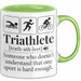 Triathlon Geschenk Tasse Iron Becher Mann Trathlet Geschenkidee Lustiger Spruch Grün Trendation