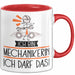 Geschenk für Mechanikerin Tasse Lustige Geschenkidee Geburtstag Ich Bin Mechanikerin Ich Darf Das Rot Trendation