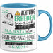 Drum-and-Bass-DJane Tasse Geschenk Lustiger Spruch Bitte Erheben Sie Sich Seine Majestät Die Drum-and-Bass-DJane Betritt Den Raum Blau Trendation