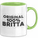 Britta Tasse Original 100% Britta Geschenk Grün Trendation