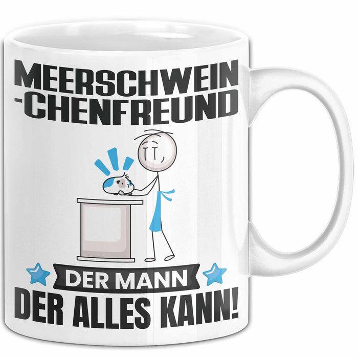 Meerschweinchenfreund Tasse Geschenk für Meerschweinchenfreund Der Mann Der Alles Kann Geschenkidee zum Geburtstag Weiß Trendation