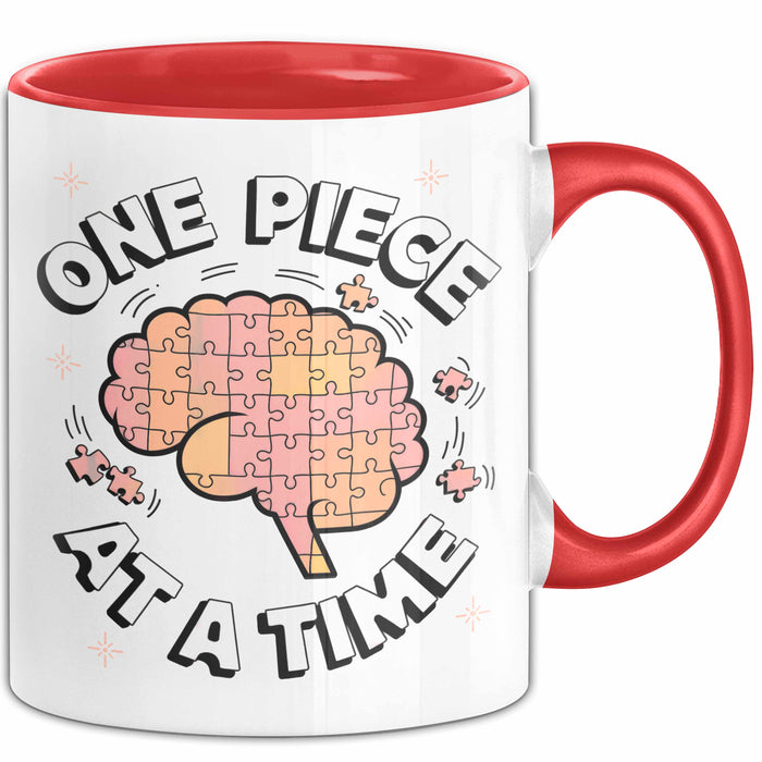 Puzzle Süchtiger Tasse Geschenk Lustige Geschenkidee Spruch Für Gehirn Knobler Rot Trendation
