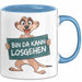Erdmännchen Tier Tasse Geschenk Lustige Geschenkidee Spruch Bin Da Kann Losgehen Blau Trendation