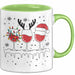 Wein-Trinker Geschenk Weihnachten Rotwein Geschenkidee Weintrinkerin Grafik Kaffee-Becher Grün Trendation