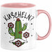 Kaktus Tasse Geschenk Kuscheln Sarkasmus Humor Geschenkidee Kaffee-Becher Kaktus-Liebhaber Frauen Rosa Trendation