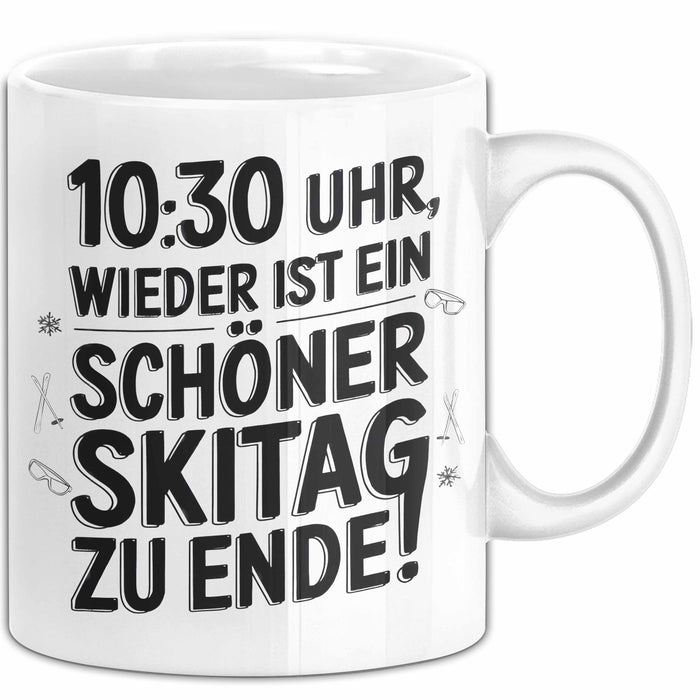 Skifahren Tasse Geschenk Wieder ein schöner Skitag Skifahrer Weiß Trendation