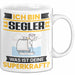 Segler Tasse Geschenk für Segler Geburtstag Lustiger Spruch Kaffee-Becher Was Ist Deine Superkraft Weiß Trendation