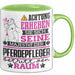 Pferdepfleger Geschenk Tasse Lustiger Spruch Erheben Sie Sich Der Pferdepfleger Betritt den Raum Grün Trendation