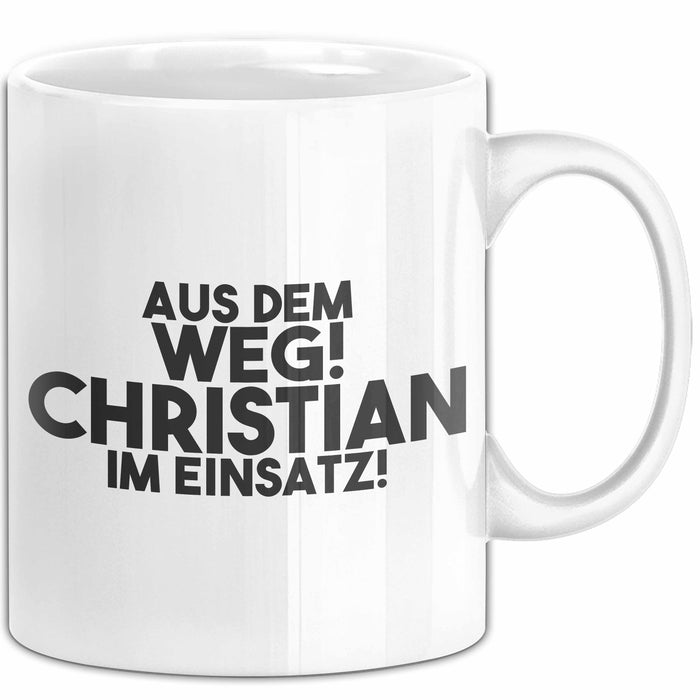 Christian Tasse Aus Dem Weg! Christian Im Einsatz! Geschenk