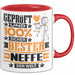 Neffe Geschenk Lustiger Spruch für Neffe Geschenkidee Bester Neffe Der Welt Rot Trendation