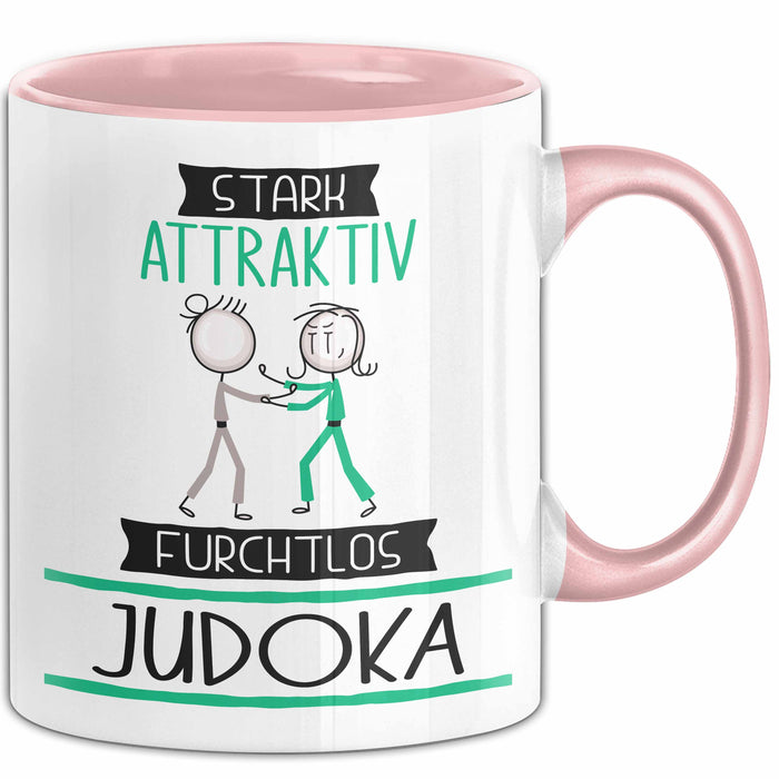Judoka Tasse Geschenk Becher Stark Attraktiv Furchtlos Judoka Lustige Geschenkidee Rosa Trendation