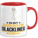 Slackliner Geschenk Tasse So Gut Kann Nur Ein Slackliner Aussehen Geschenkidee Kaffee-Becher Rot Trendation