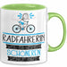 Radfahrerin Weil Es Keinen Schöneren Beruf Gibt Tasse Geschenk für Eine Radfahrerin Lustig Grün Trendation