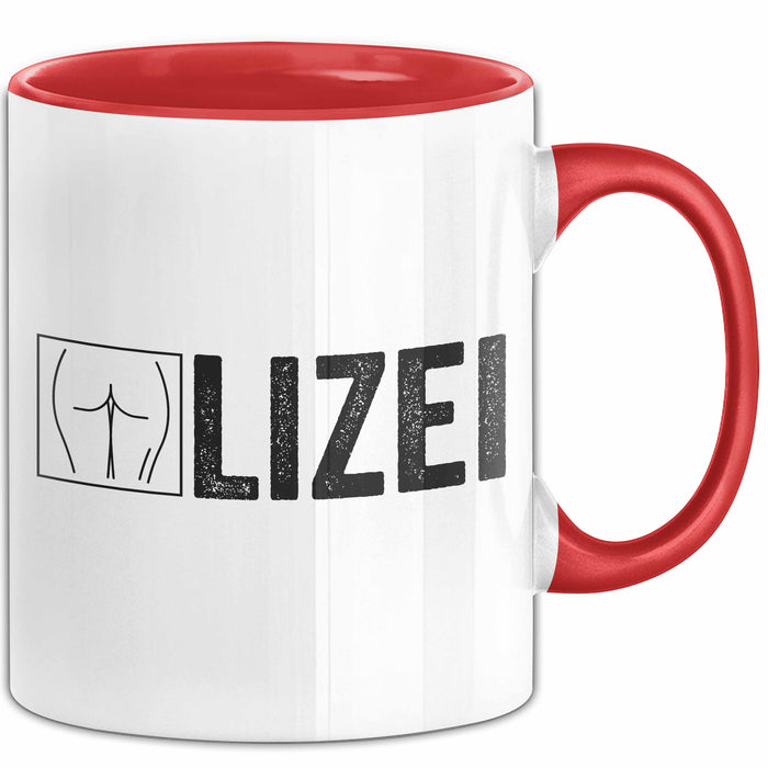 Polizei Polizist Tasse Geschenk Lustige Geschenkidee Spruch Polize Rot Trendation