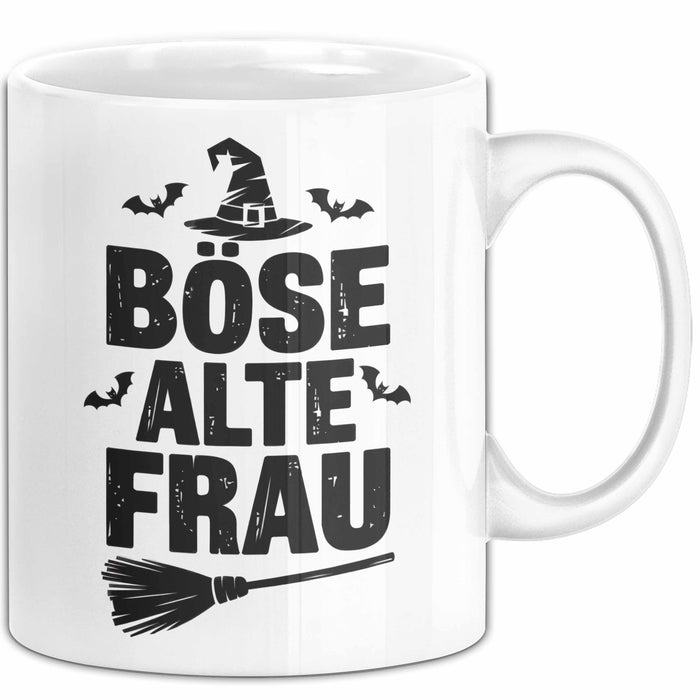 Oma Großmutter Sarkasmus Tasse Becher Geschenk Lustige Geschenkidee Spruch Böse Alte Frau Weiß Trendation