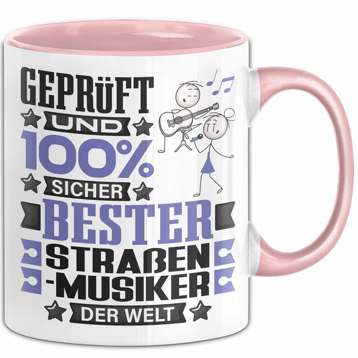 Straßenmusiker Geschenk Lustiger Spruch für Straßenmusiker Geschenkidee Bester Straßenmusiker Der Welt Rosa Trendation