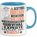 Survival-Experte Geschenk Tasse Lustiger Spruch Erheben Sie Sich Der Survival-Experte Betritt den Raum Blau Trendation