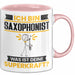 Saxophonist Tasse Geschenk für Saxophonist Geburtstag Lustiger Spruch Kaffee-Becher Was Ist Deine Superkraft Rosa Trendation