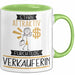 Verkäuferin Tasse Geschenk Becher Stark Attraktiv Furchtlos Verkäuferin Lustige Geschenkidee Grün Trendation